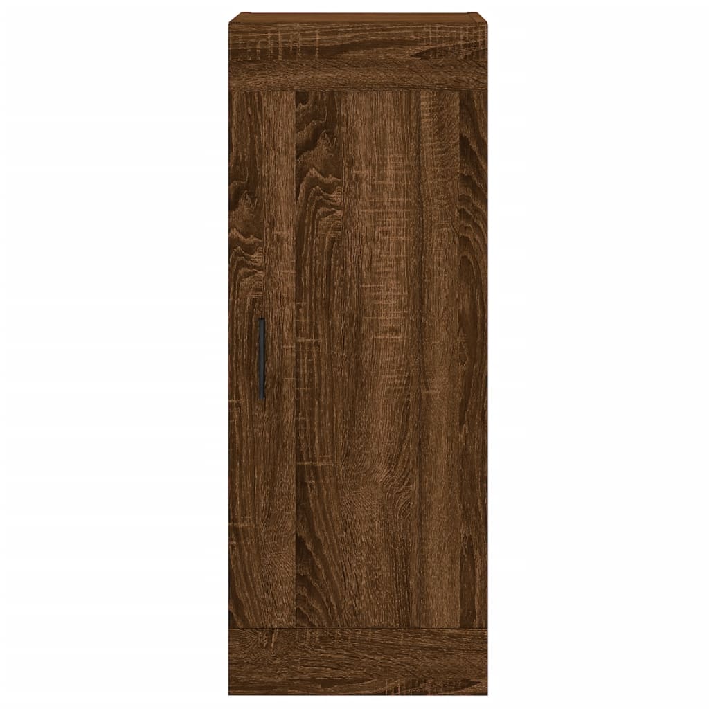 vidaXL Aparador alto madera contrachapada roble marrón 34,5x34x180 cm