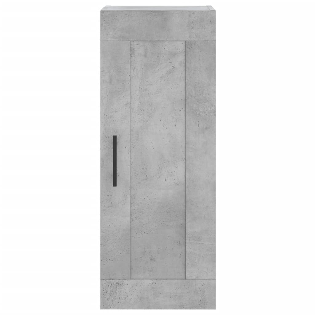 vidaXL Aparador de madera contrachapada gris hormigón 34,5x34x180 cm