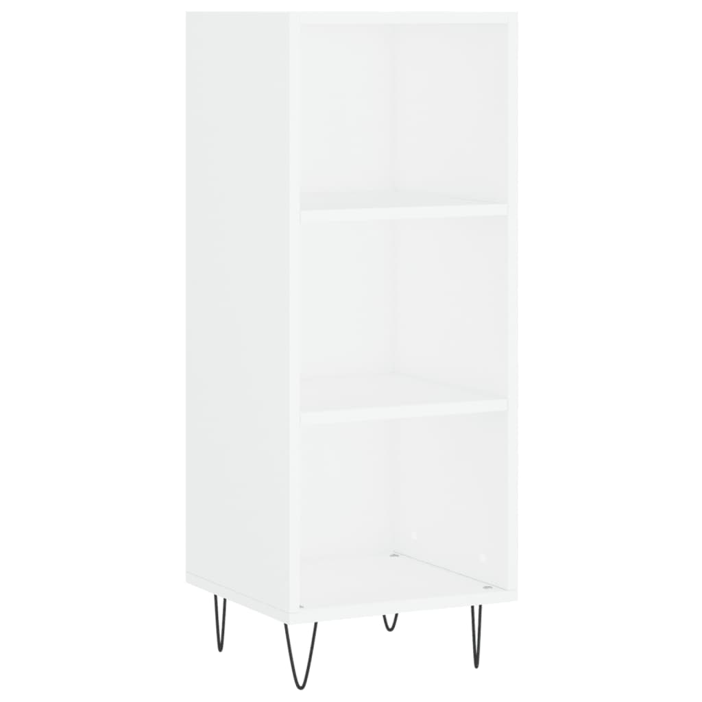 vidaXL Aparador alto madera contrachapada blanco 34,5x34x180 cm