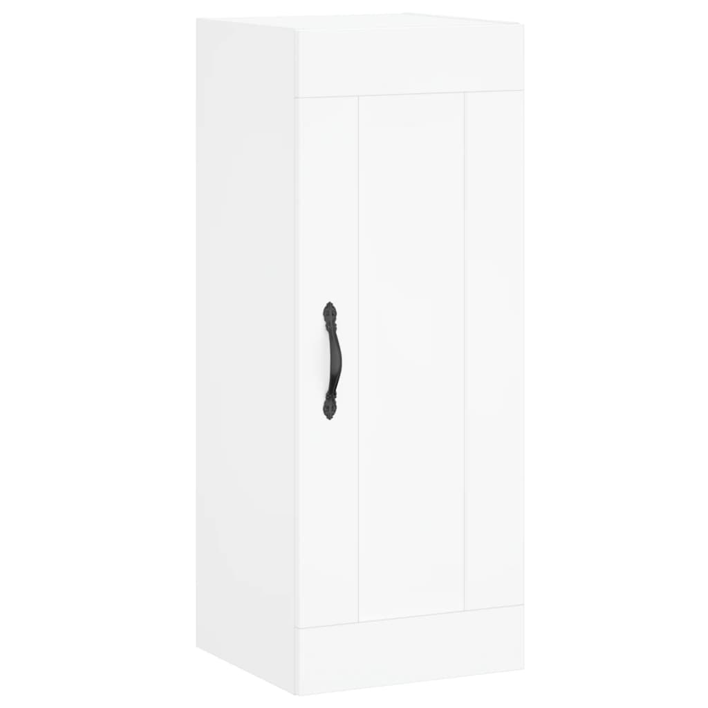 vidaXL Aparador alto madera contrachapada blanco 34,5x34x180 cm