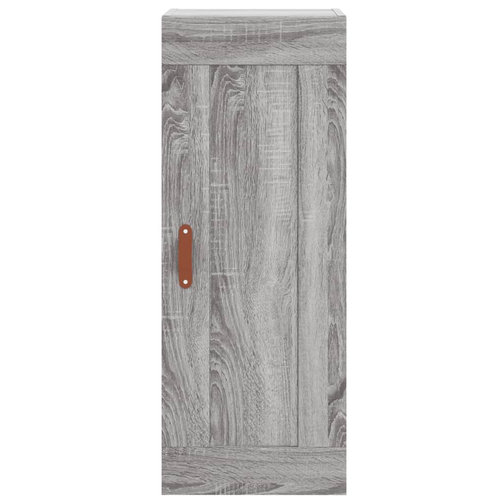 vidaXL Aparador alto madera contrachapada gris Sonoma 34,5x34x180 cm