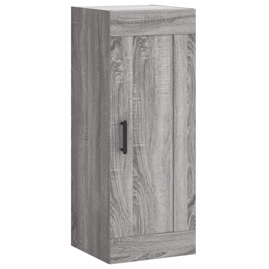 vidaXL Aparador alto madera contrachapada gris Sonoma 34,5x34x180 cm