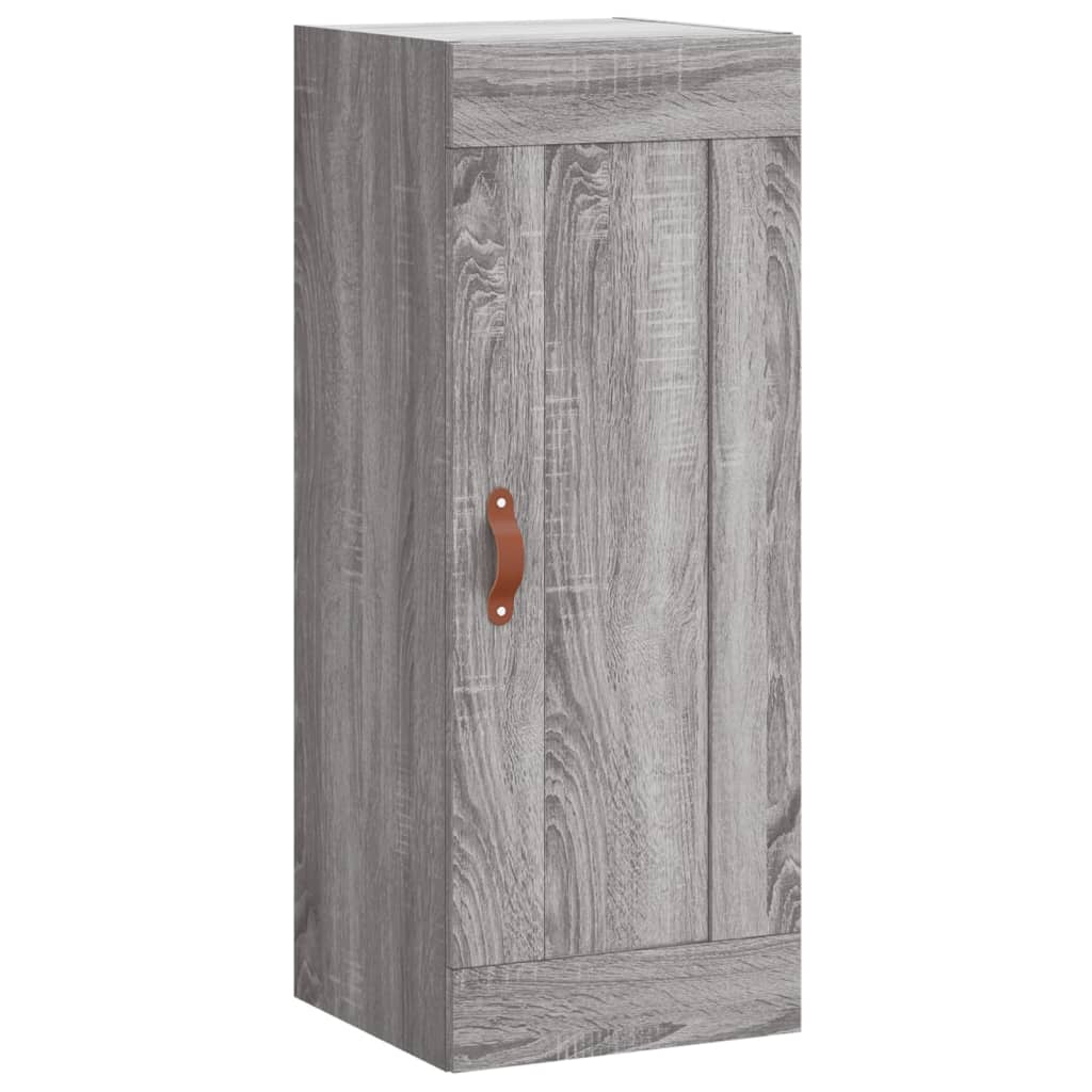 vidaXL Aparador alto madera contrachapada gris Sonoma 34,5x34x180 cm