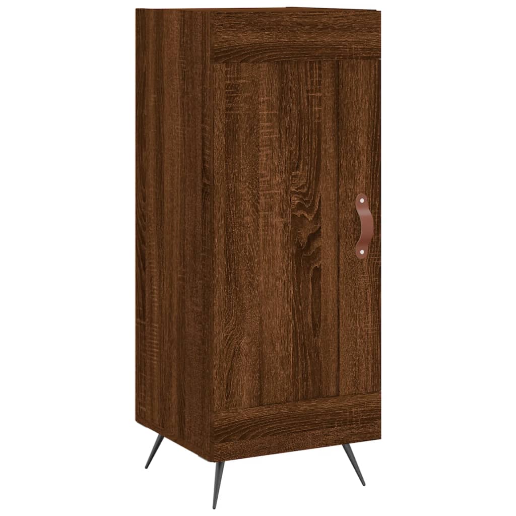 vidaXL Aparador alto madera contrachapada roble marrón 34,5x34x180 cm