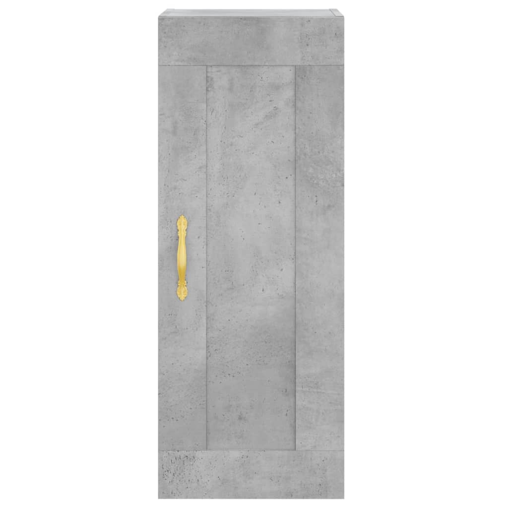 vidaXL Aparador de madera contrachapada gris hormigón 34,5x34x180 cm