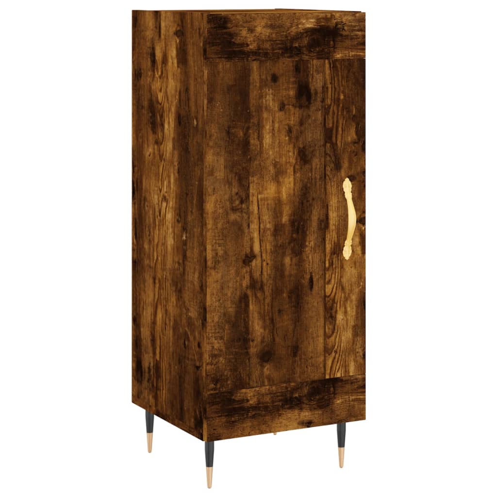 vidaXL Aparador de madera contrachapada roble ahumado 34,5x34x180 cm