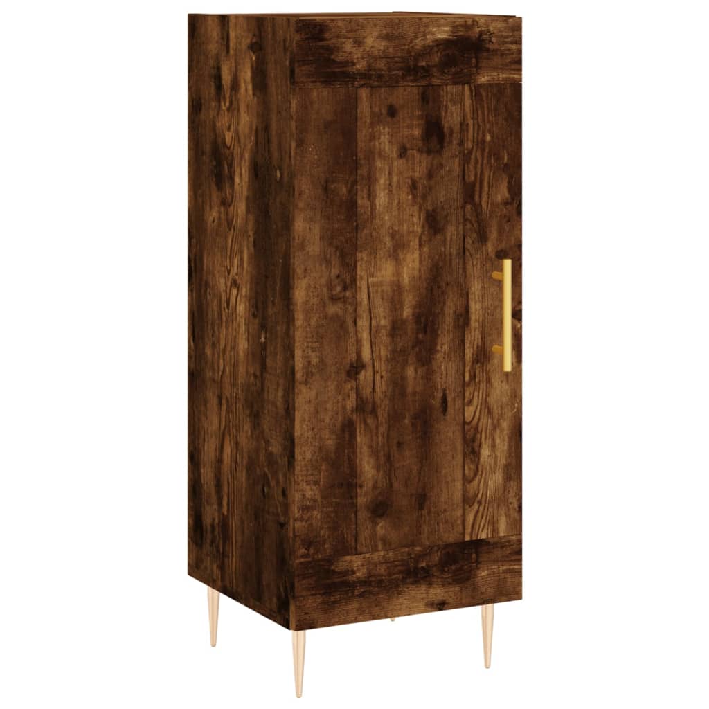 vidaXL Aparador de madera contrachapada roble ahumado 34,5x34x180 cm