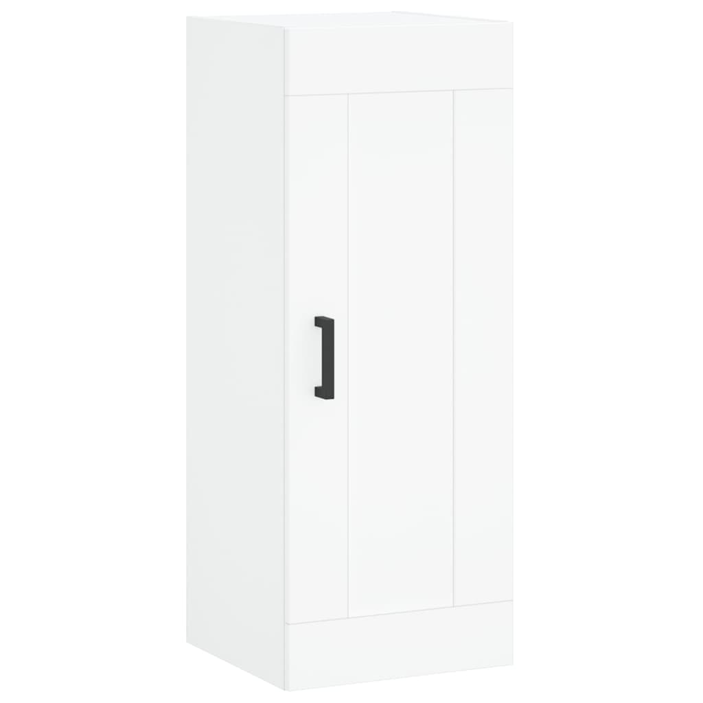 vidaXL Aparador alto madera contrachapada blanco 34,5x34x180 cm