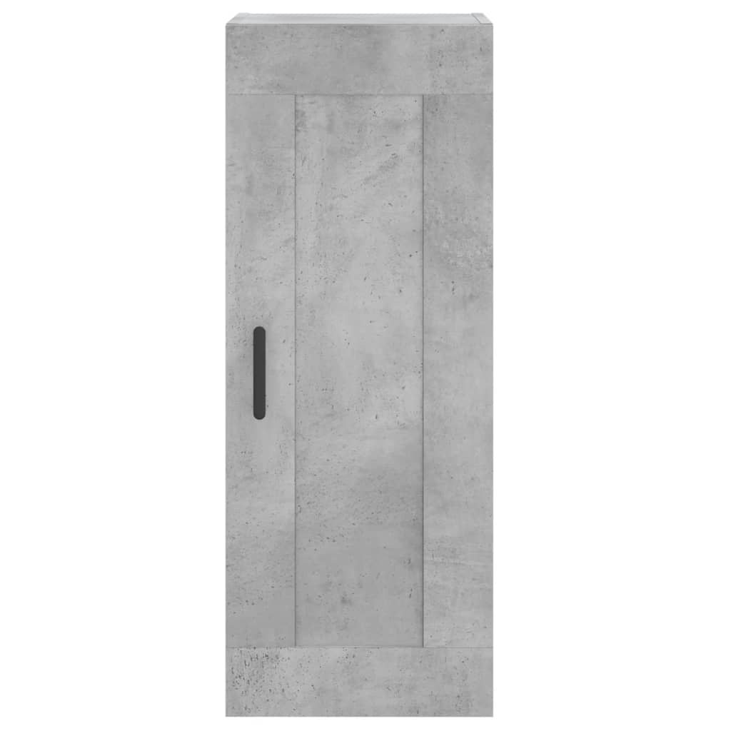 vidaXL Aparador de madera contrachapada gris hormigón 34,5x34x180 cm