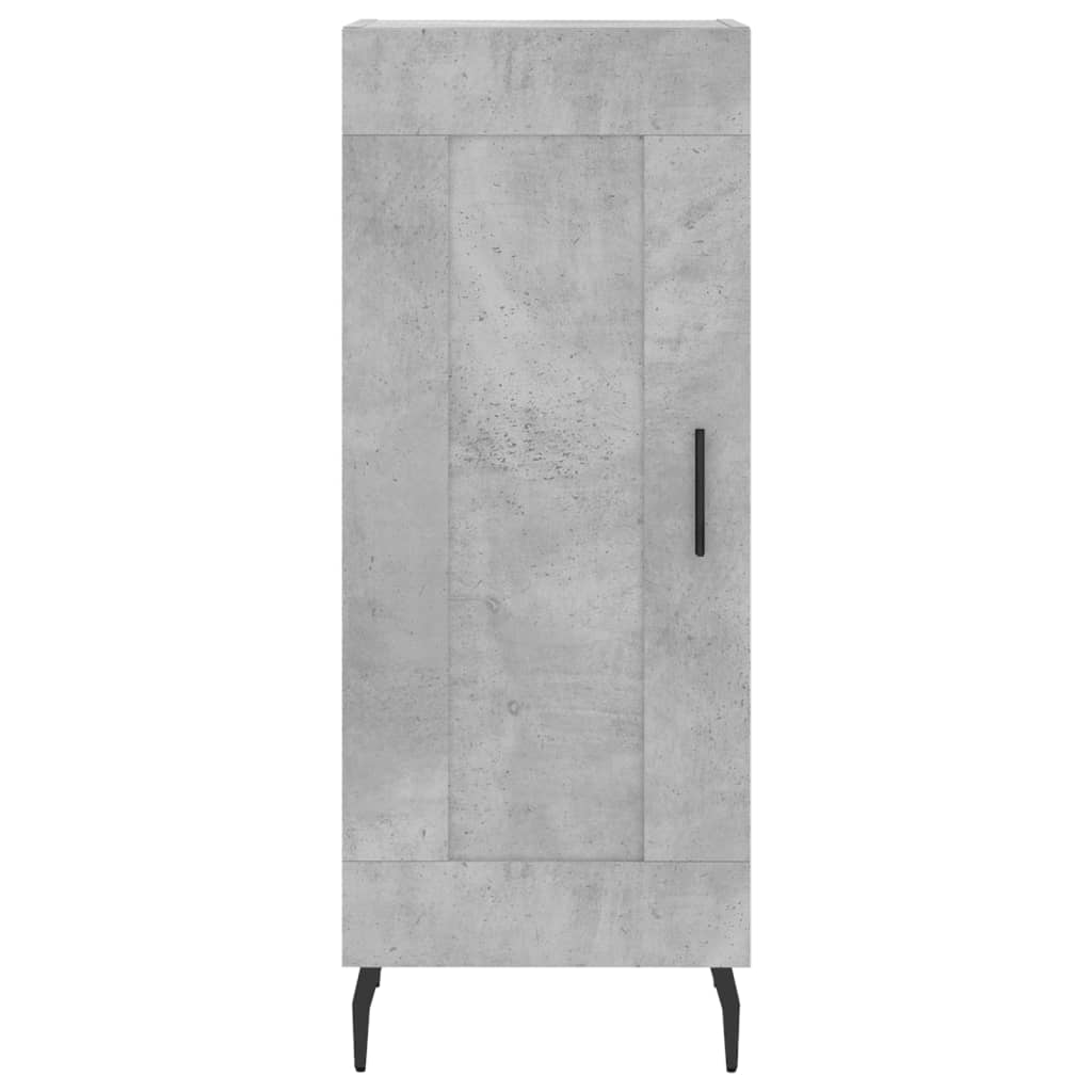 vidaXL Aparador de madera contrachapada gris hormigón 34,5x34x180 cm