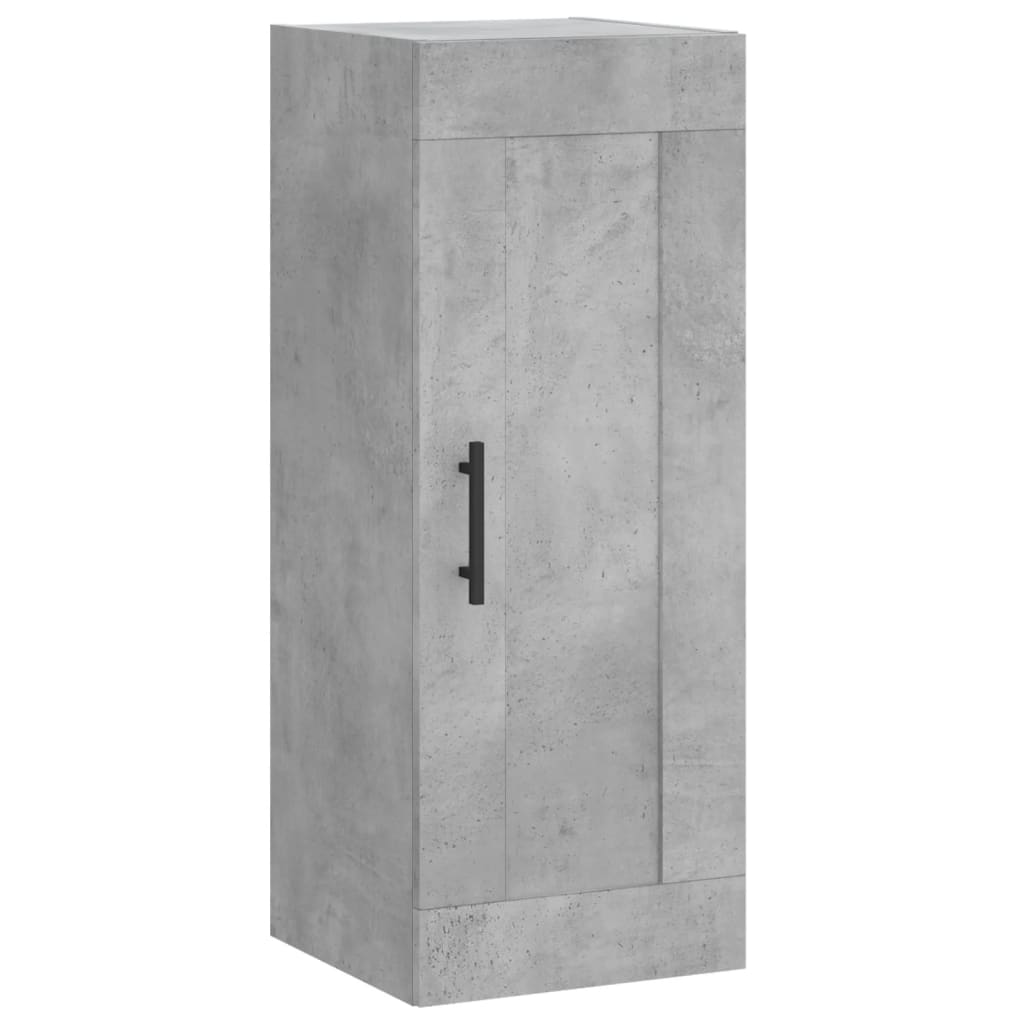 vidaXL Aparador de madera contrachapada gris hormigón 34,5x34x180 cm