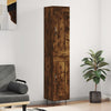 vidaXL Aparador de madera contrachapada roble ahumado 34,5x34x180 cm