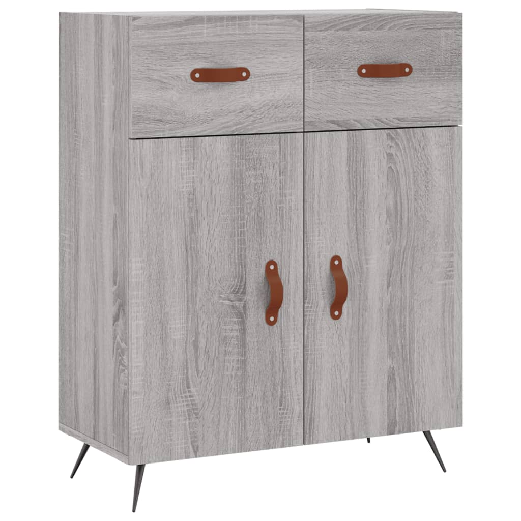 vidaXL Aparador alto madera contrachapada gris sonoma 69,5x34x180 cm