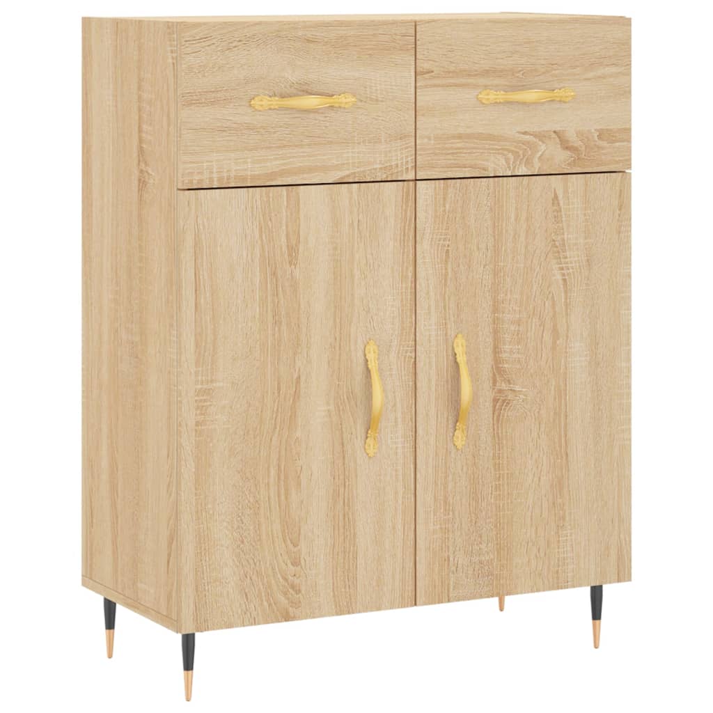 vidaXL Aparador alto madera contrachapada color roble 69,5x34x180 cm