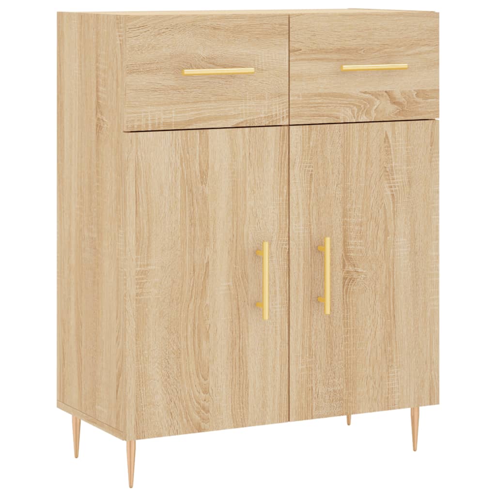 vidaXL Aparador alto madera contrachapada color roble 69,5x34x180 cm