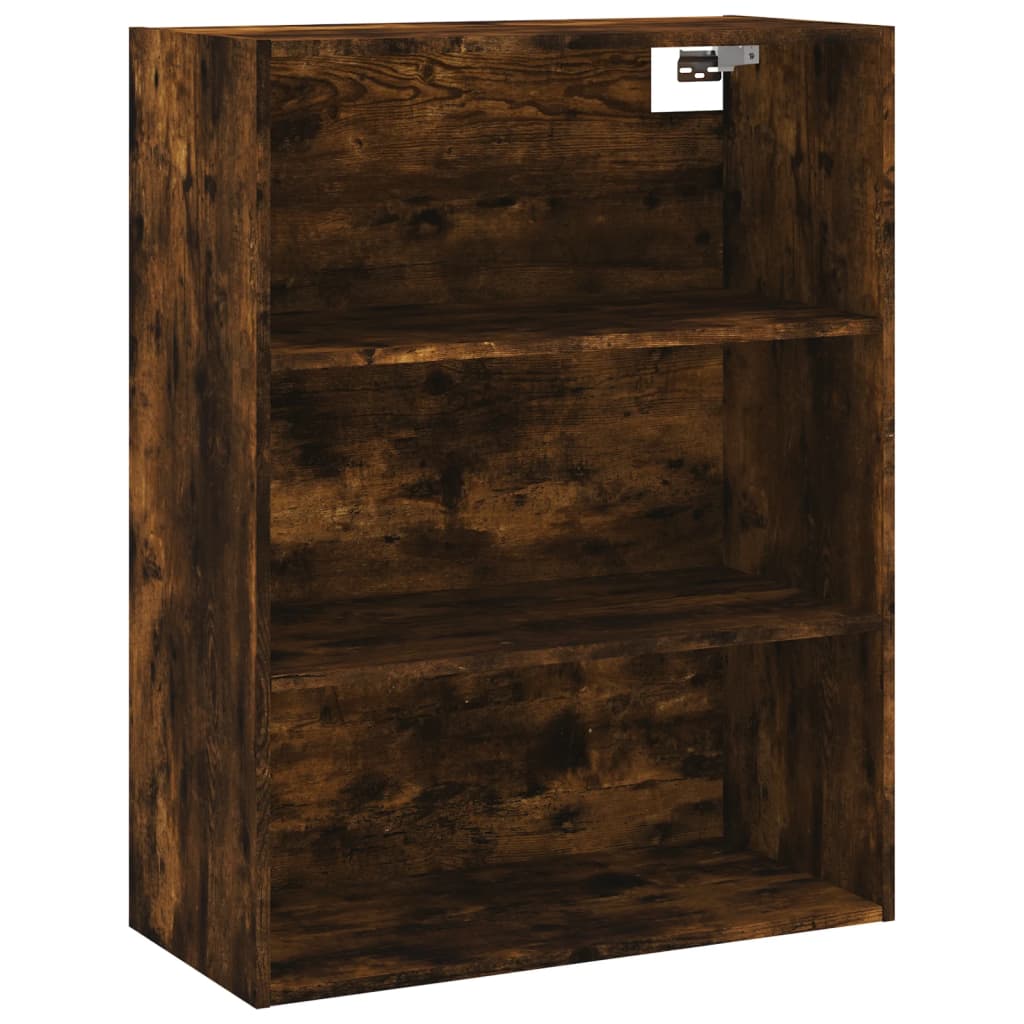 vidaXL Aparador alto madera contrachapada roble ahumado 69,5x34x180 cm