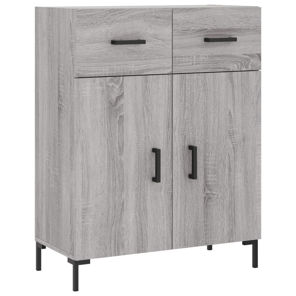 vidaXL Aparador alto madera contrachapada gris sonoma 69,5x34x180 cm