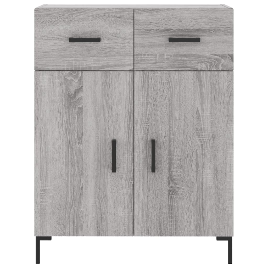 vidaXL Aparador alto madera contrachapada gris sonoma 69,5x34x180 cm