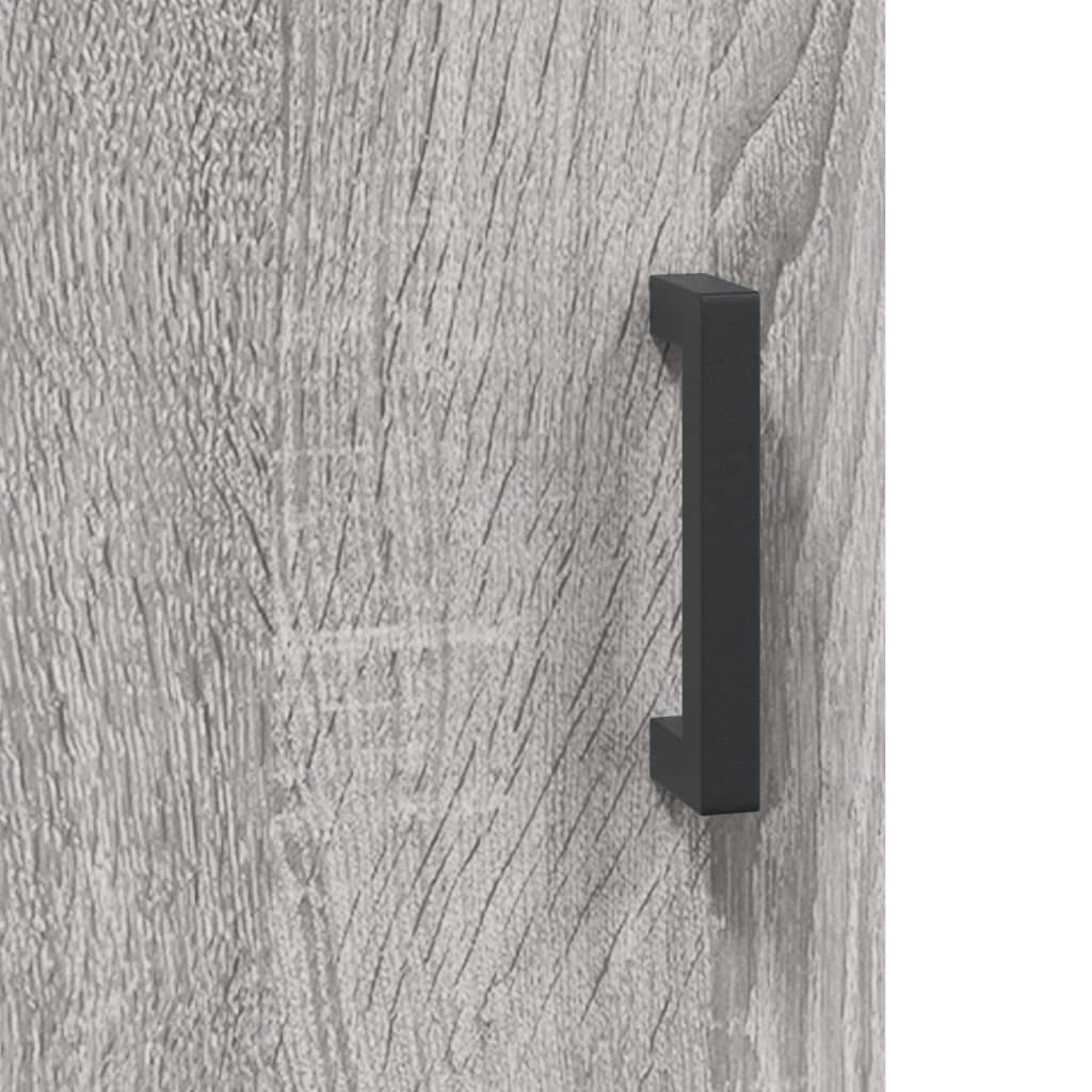 vidaXL Aparador alto madera contrachapada gris sonoma 69,5x34x180 cm