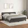 vidaXL Cama box spring con colchón terciopelo gris oscuro 160x200 cm