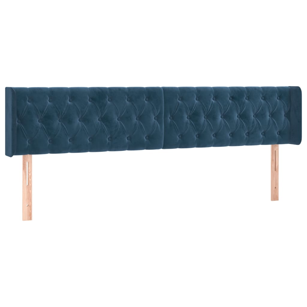 vidaXL Cama box spring con colchón terciopelo azul oscuro 200x200 cm