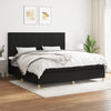 vidaXL Cama box spring con colchón tela negro 200x200 cm