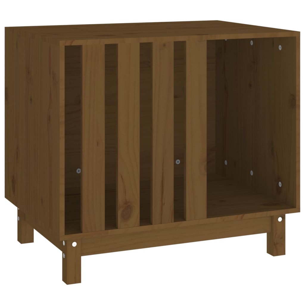 vidaXL Cama para perros madera maciza pino marrón miel 70x50x62 cm