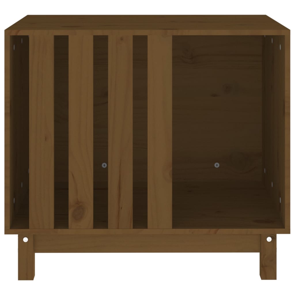 vidaXL Cama para perros madera maciza pino marrón miel 70x50x62 cm