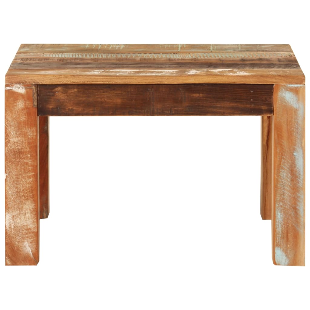 vidaXL Mesa de centro de madera maciza reciclada 55x55x35 cm