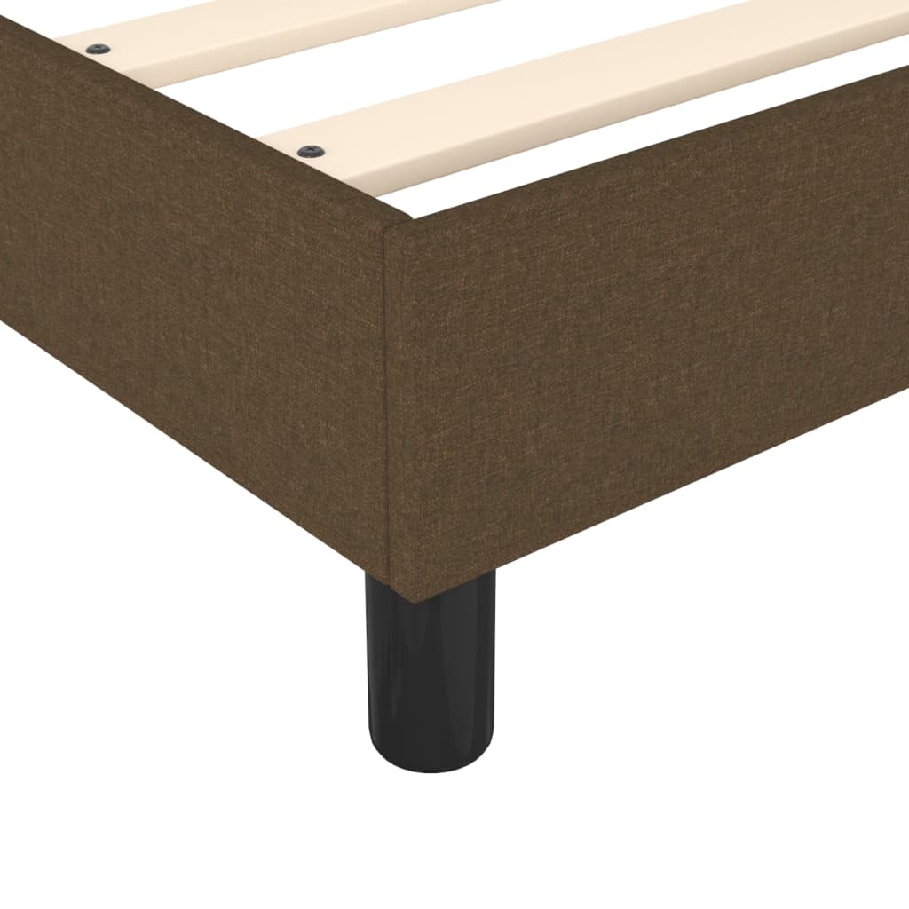 vidaXL Cama box spring con colchón tela marrón oscuro 90x190 cm