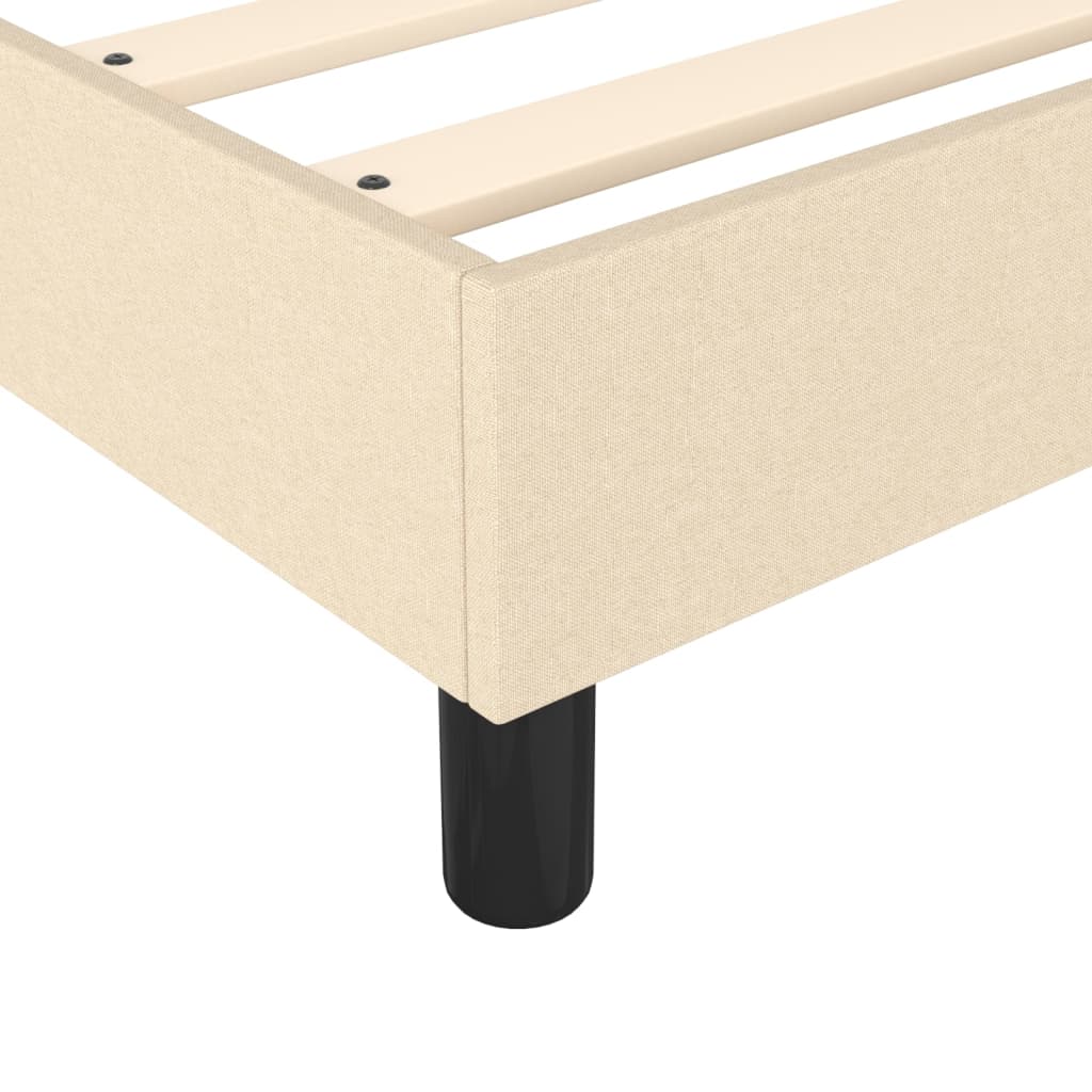 vidaXL Cama box spring con colchón tela color crema 90x200 cm