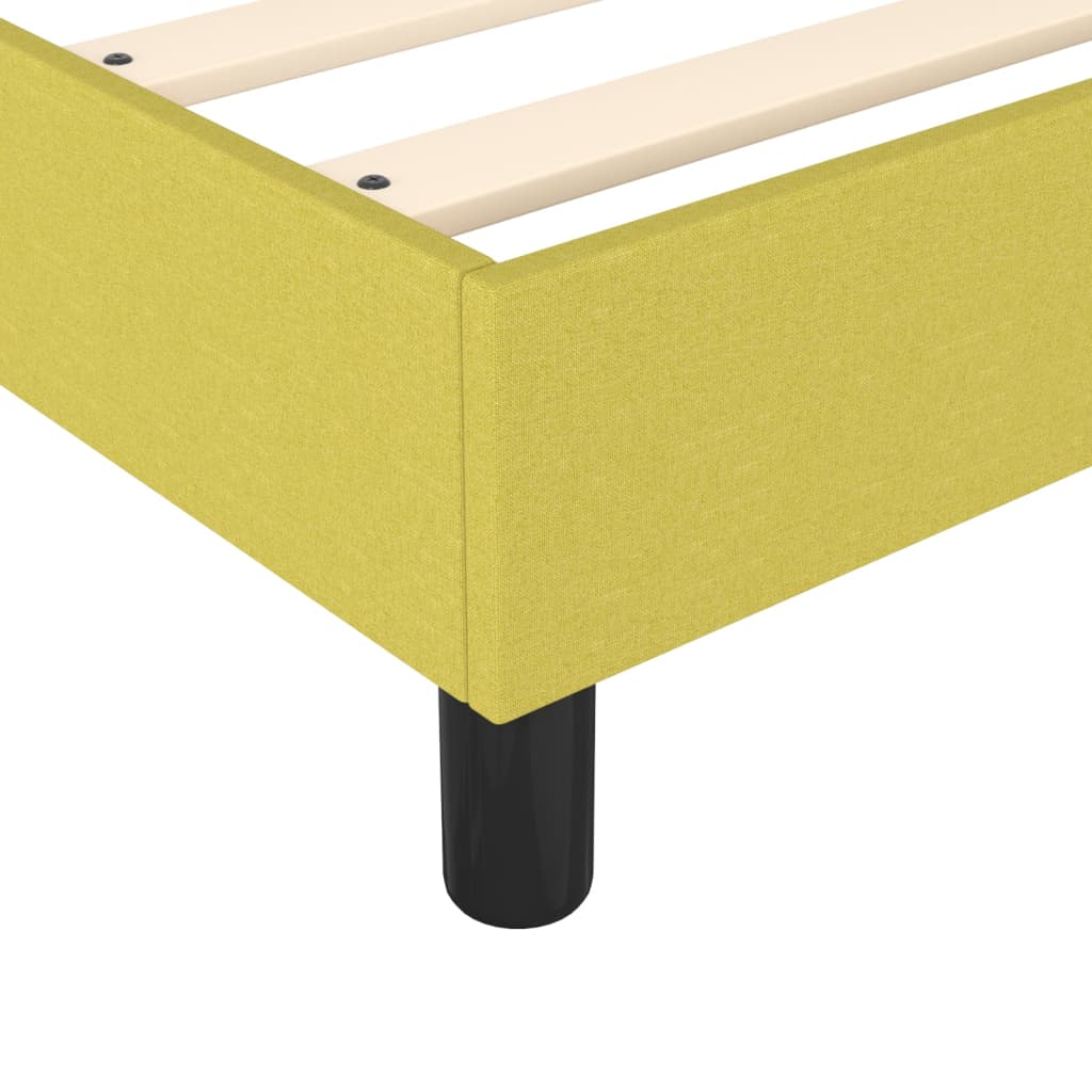 vidaXL Cama box spring con colchón tela verde 100x200 cm