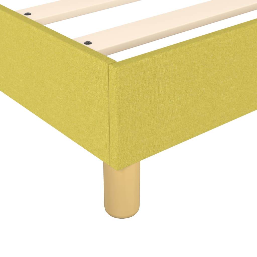 vidaXL Cama box spring con colchón tela verde 100x200 cm