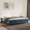 vidaXL Cama box spring con colchón terciopelo azul oscuro 200x200 cm