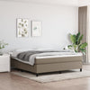 vidaXL Cama box spring con colchón tela gris taupe 160x200 cm