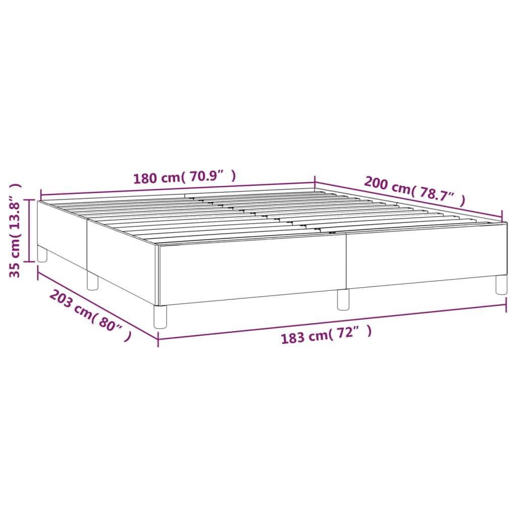 vidaXL Cama box spring con colchón tela color crema 180x200 cm