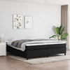 vidaXL Cama box spring con colchón tela negro 200x200 cm