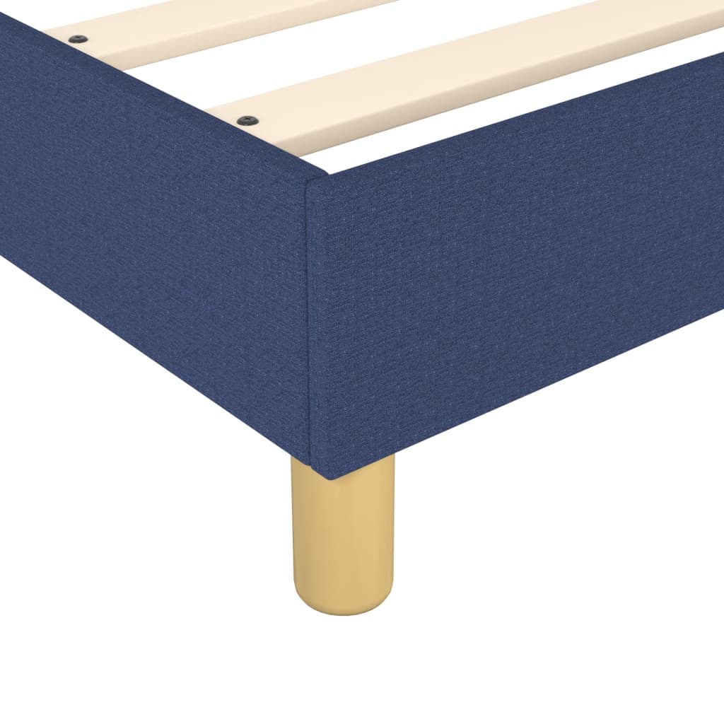 vidaXL Cama box spring con colchón tela azul 90x190 cm