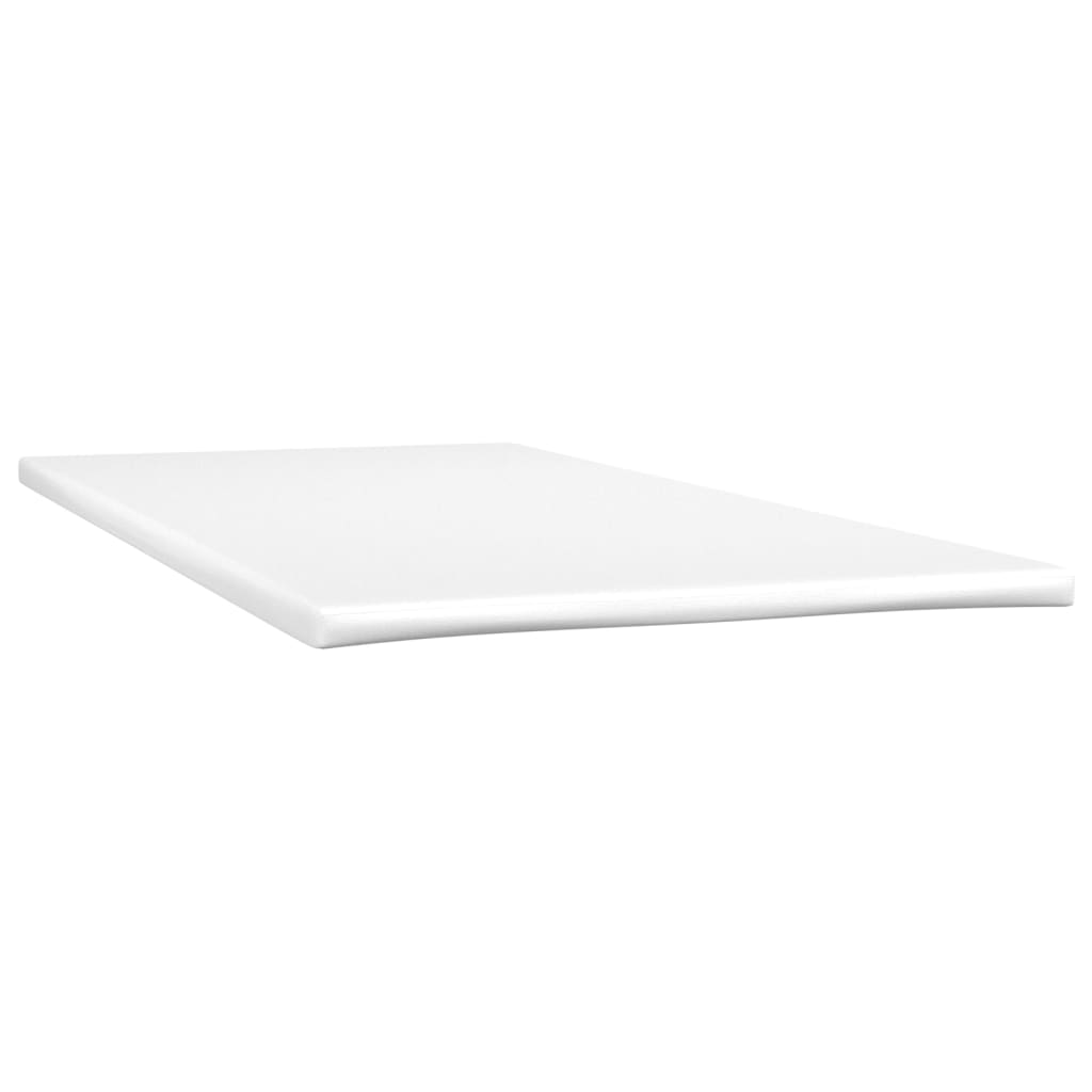 vidaXL Cama box spring con colchón cuero sintético blanco 100x200 cm