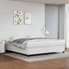 vidaXL Cama box spring con colchón cuero sintético blanco 200x200 cm