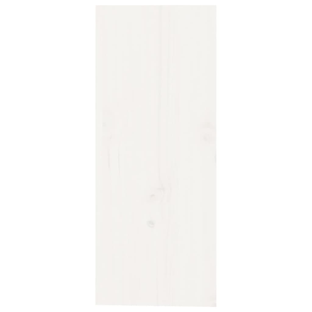 vidaXL Botellero de madera maciza de pino blanco 62x25x62 cm