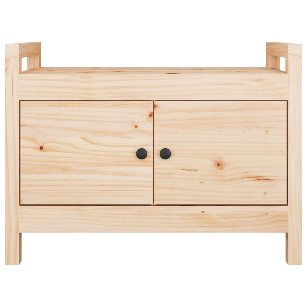 vidaXL Banco de recibidor madera maciza de pino 80x40x60 cm
