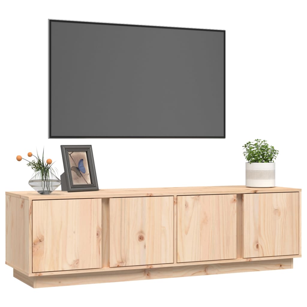 vidaXL Mueble de TV de madera maciza de pino 140x40x40 cm