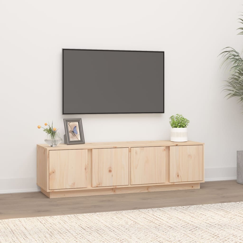 vidaXL Mueble de TV de madera maciza de pino 140x40x40 cm