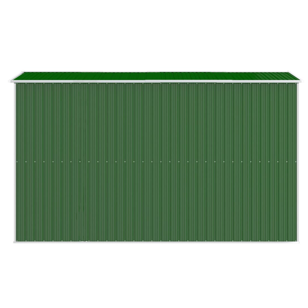 vidaXL Cobertizo de jardín acero galvanizado verde 192x357x223 cm