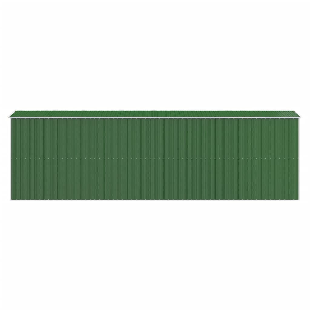 vidaXL Cobertizo de jardín acero galvanizado verde 192x689x223 cm