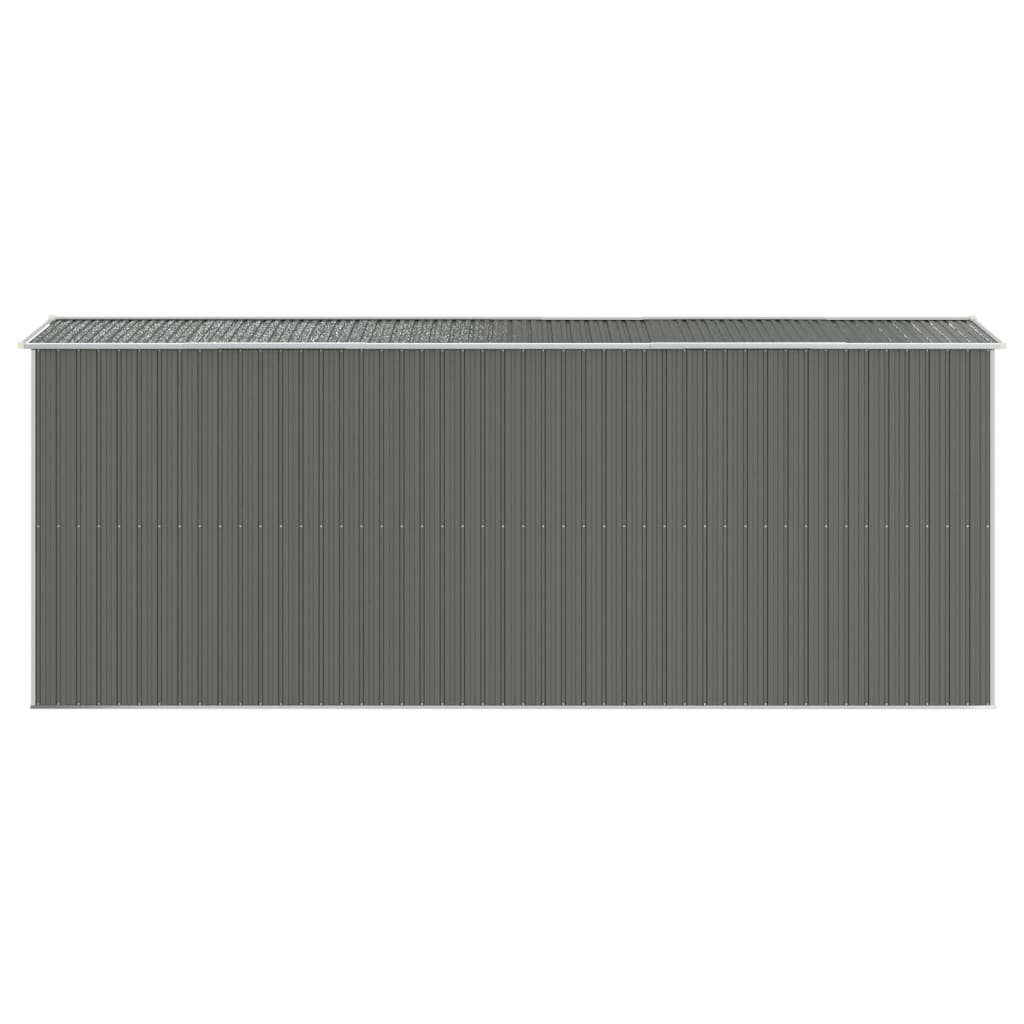 vidaXL Cobertizo de jardín acero galvanizado gris claro 192x523x223 cm