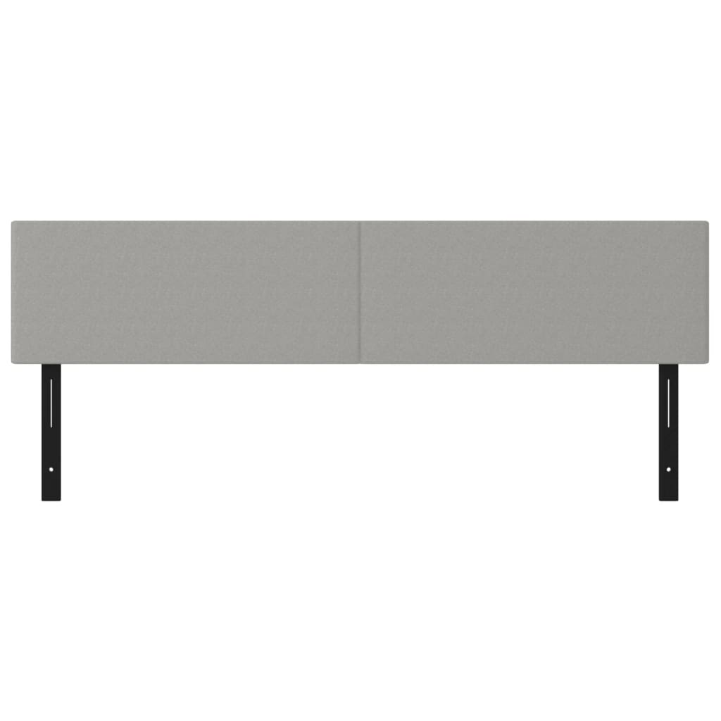 vidaXL Cabeceros 2 unidades de tela gris claro 80x5x78/88 cm