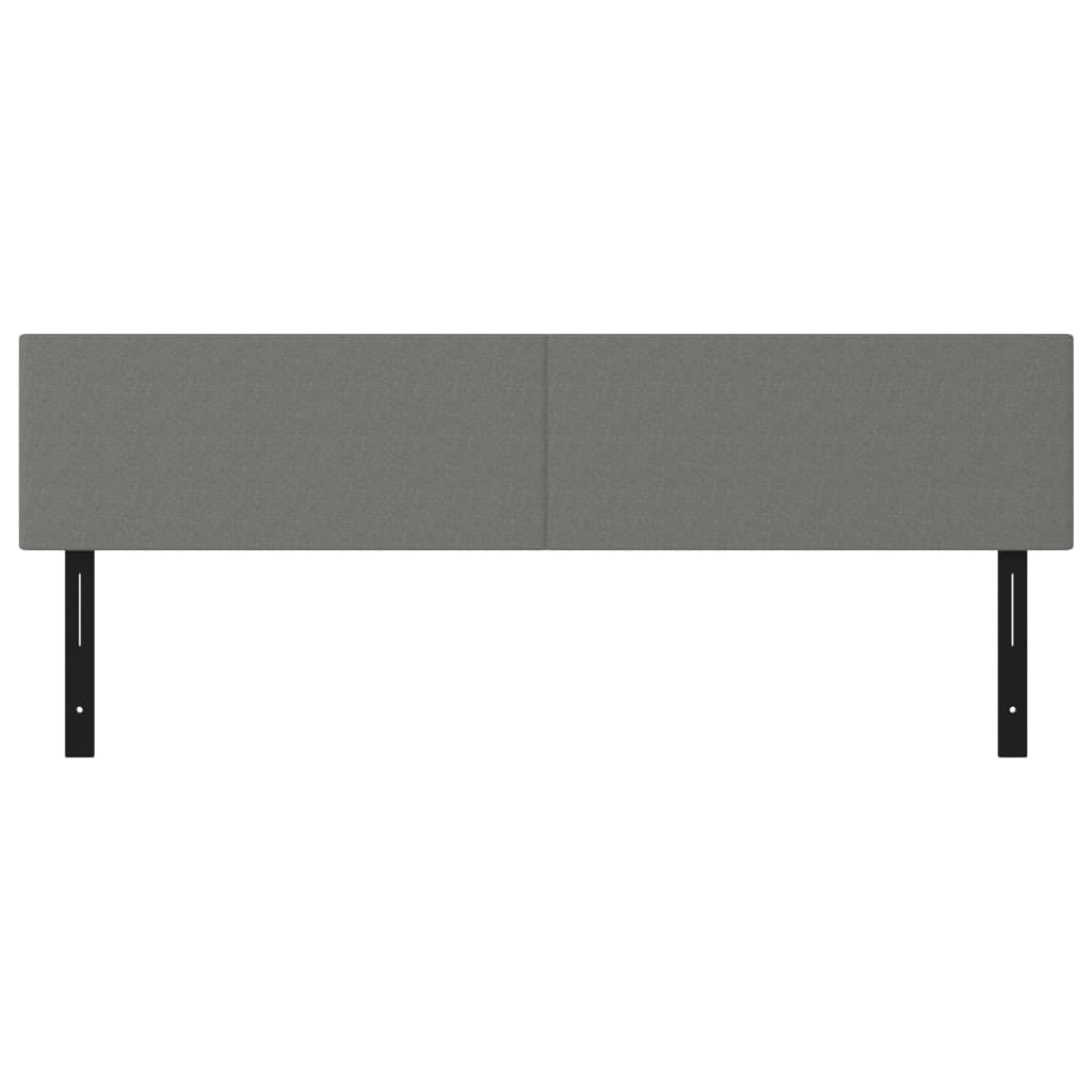 vidaXL Cabeceros 2 unidades de tela gris oscuro 80x5x78/88 cm