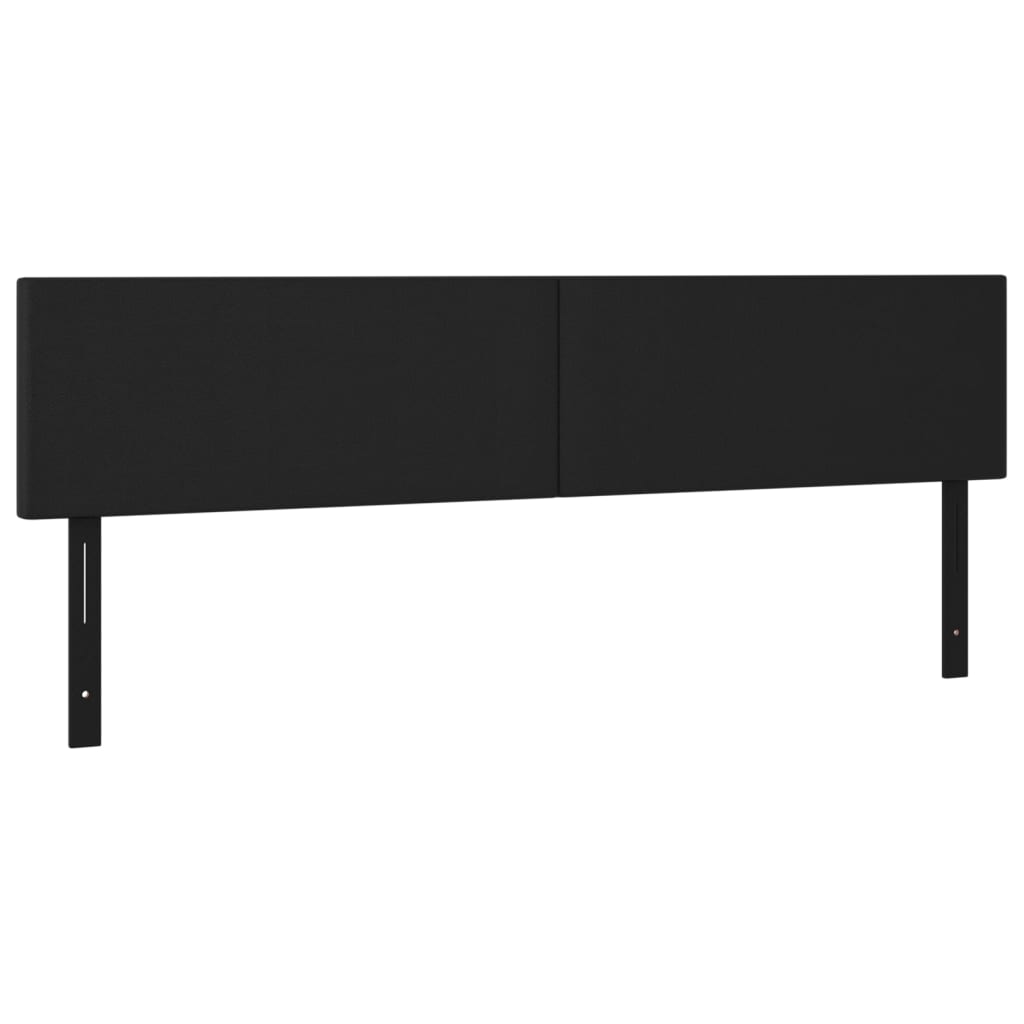 vidaXL Cabeceros 2 unidades de cuero sintético negro 90x5x78/88 cm